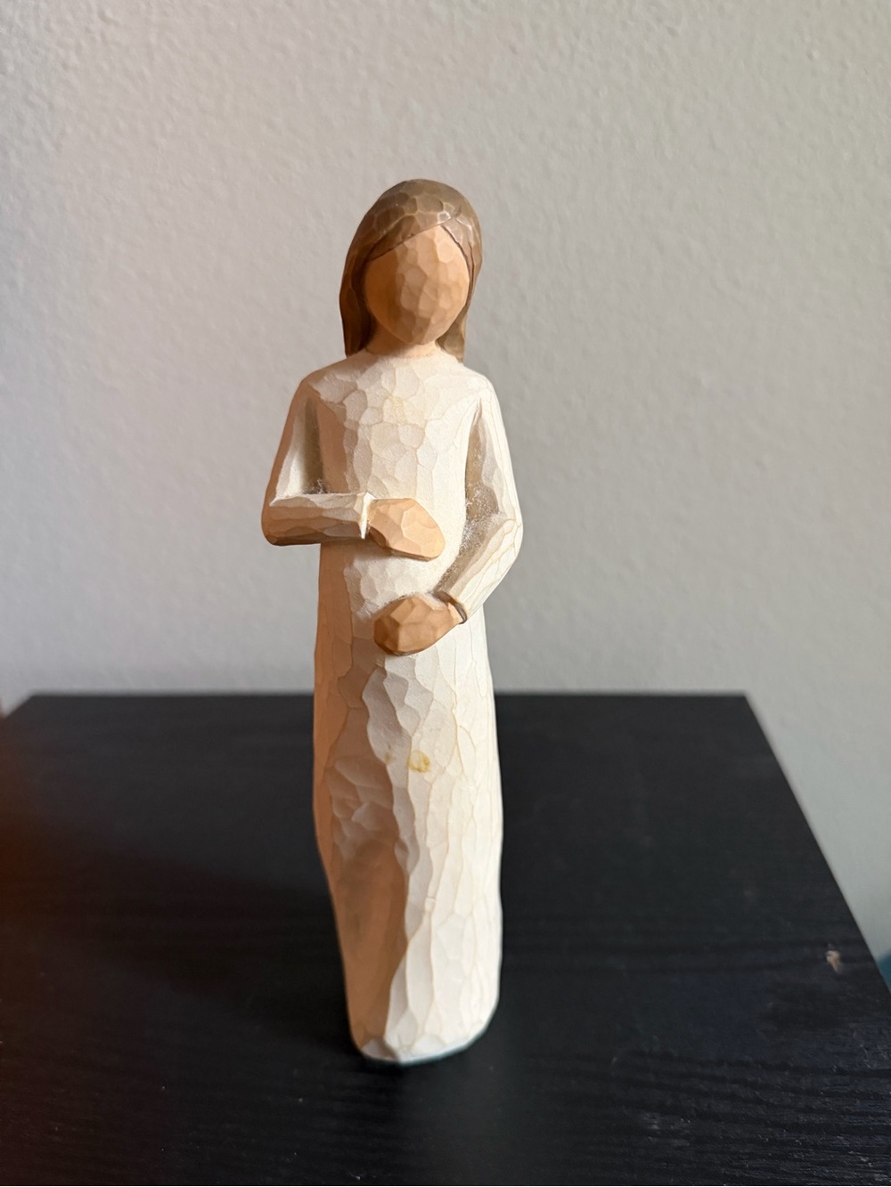 Willow Tree Neutral Cream and Natural Wood Pregnant Figurine